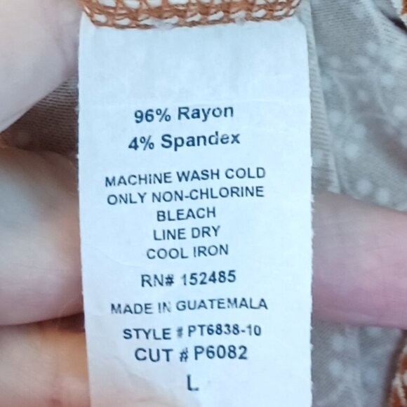 #28 3/$18 - Papermoon Orange/Brown Tank Top Size L - Picture 5 of 6